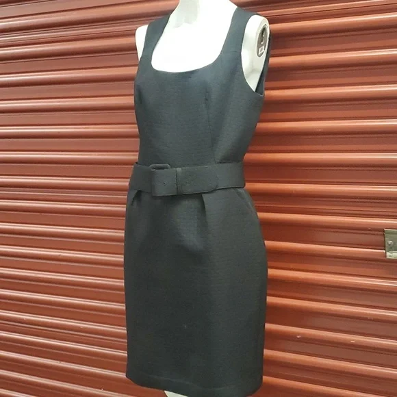 Unger Jet Black Cocktail Dress & Jacket Crop Blazer Size 10 - Picture 8 of 16